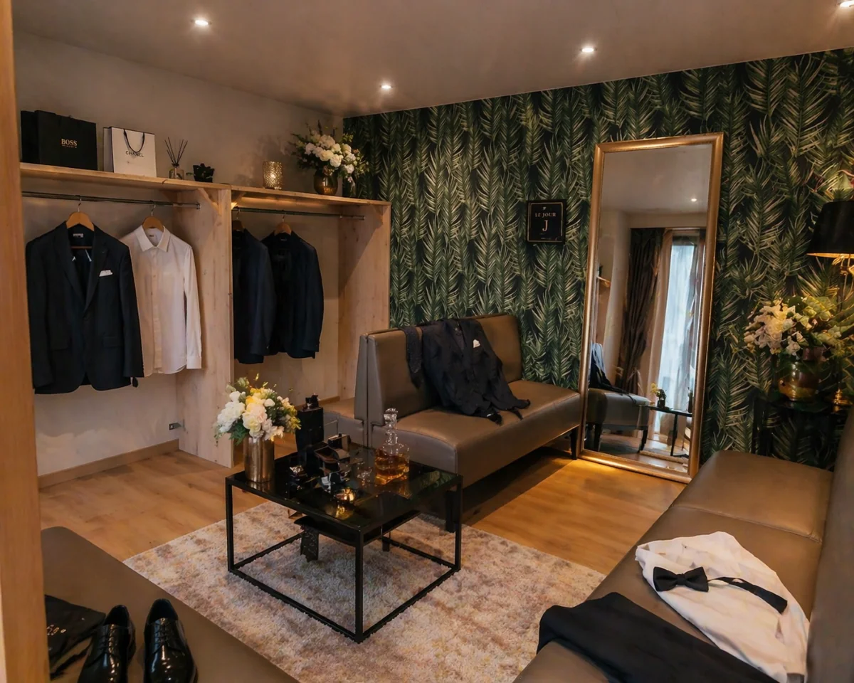 vestiaire au Clos de la Tour